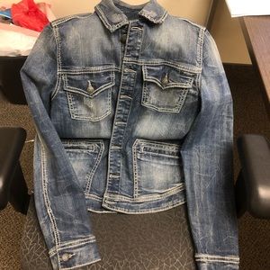 Large Silver brand jean jacket